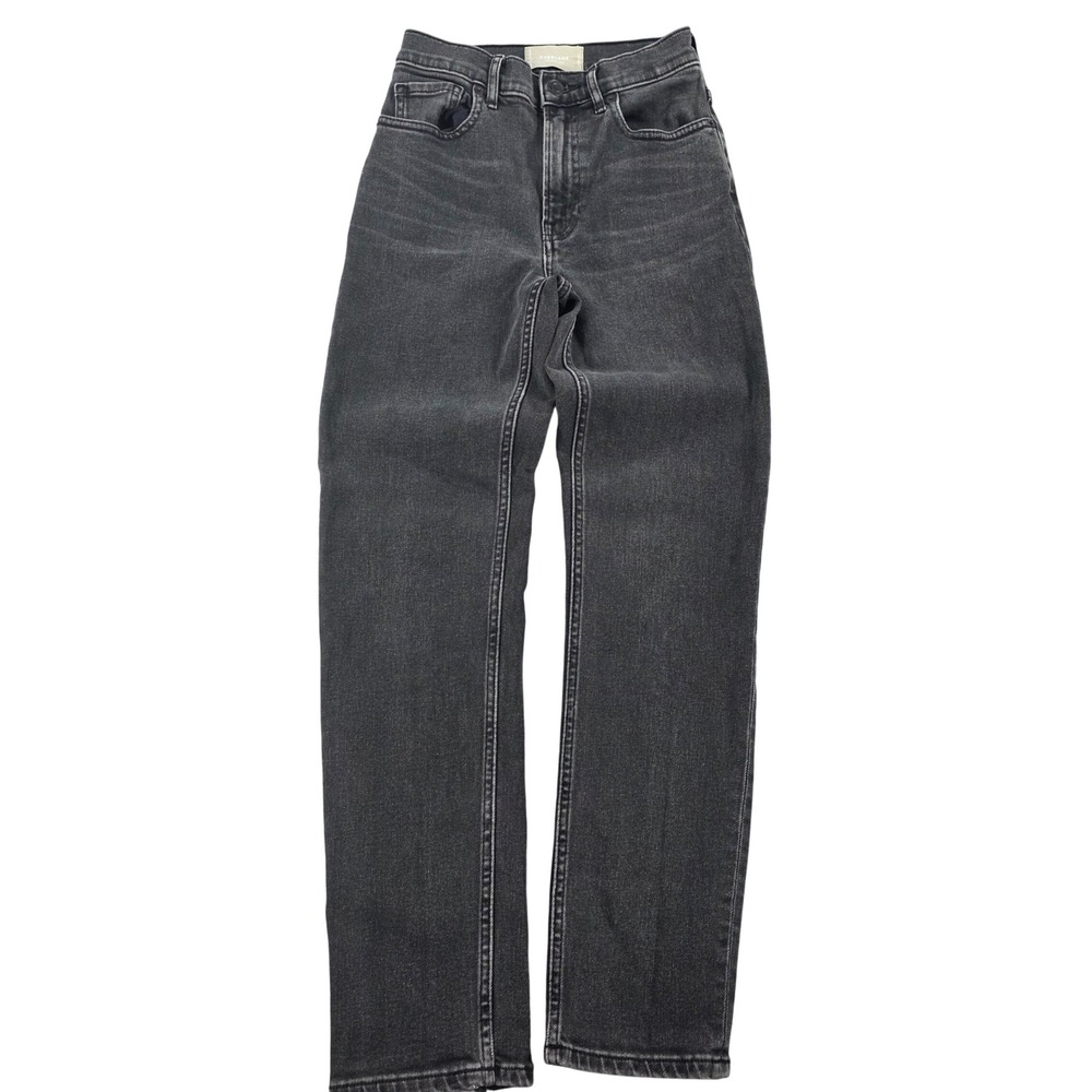 Everlane The Cheeky Jean High Rise Straight Leg Washed Black 25 Regular Womens